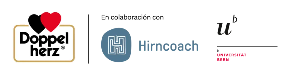 Logos de las marcas Doppelherz y Himcoach, junto con el símbolo de una organización o institución. Los logotipos son distintivos y están dispuestos horizontalmente. La imagen representa una colaboración o asociación entre estas entidades.